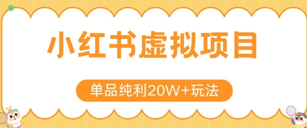 小红书卖虚拟产品，单品纯利20W+玩法分享，4节系列课程-皮皮网创