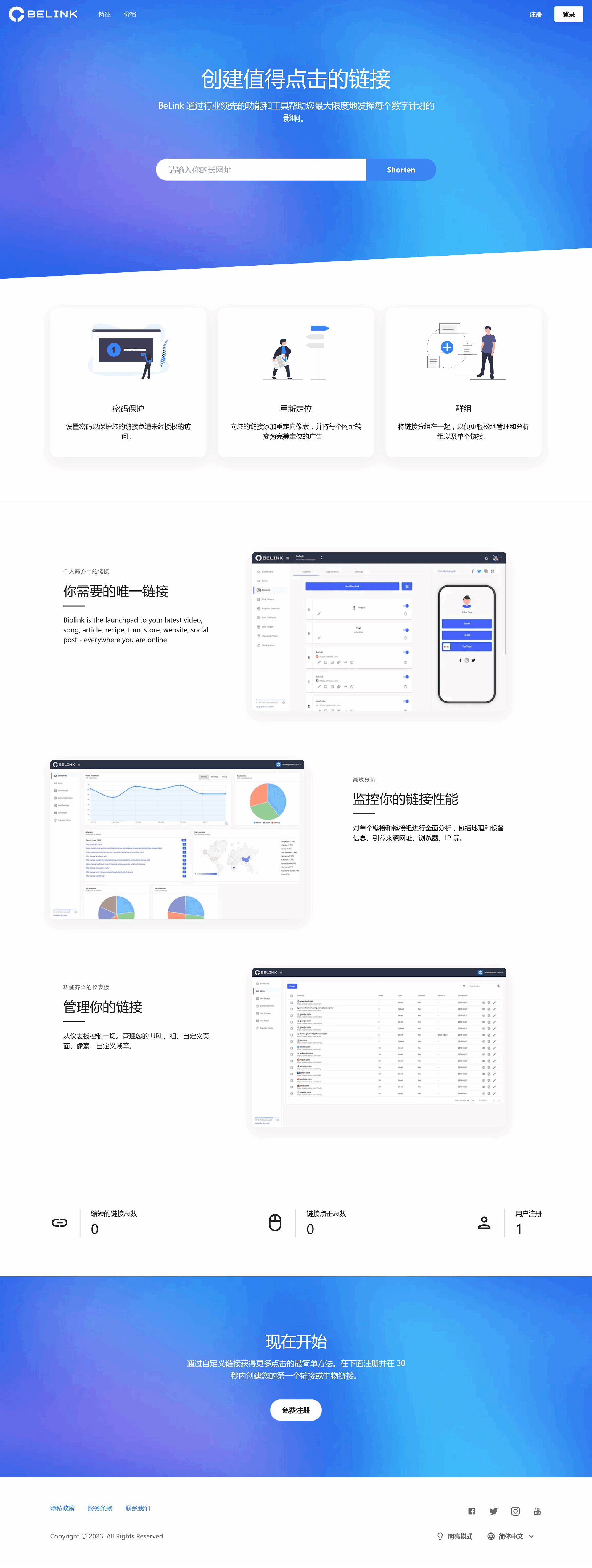 BeLink – 支持生成多种URL 缩短网址PHP源码-皮皮网创