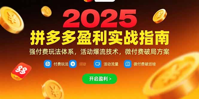 拼多多盈利实战指南，强付费玩法，活动爆流技术，微付费破局方案(更新7月-皮皮网创