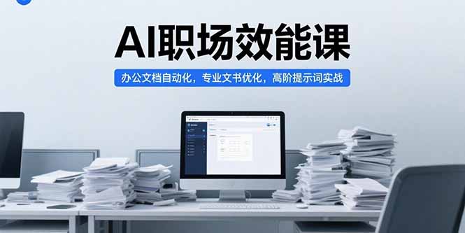 AI职场效能课，办公文档自动化，专业文书优化，高阶提示词实战-皮皮网创