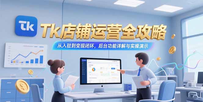 Tk店铺运营全攻略，从入驻到变现闭环，后台功能详解与实操演示-皮皮网创