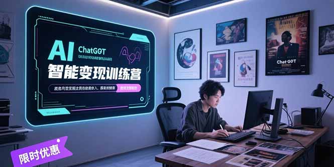AI智能变现训练营，ChatGPT写作变现，电影解说制作，图文带货方法论-皮皮网创