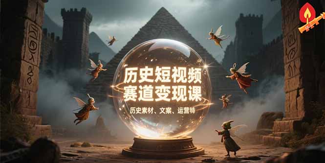 历史短视频赛道变现课，百集素材库应用，文案剪辑技巧，账号运营全案-皮皮网创