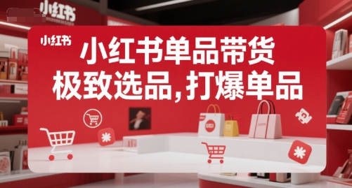 小红书单品带货，极致选品，打爆单品(更新)-皮皮网创
