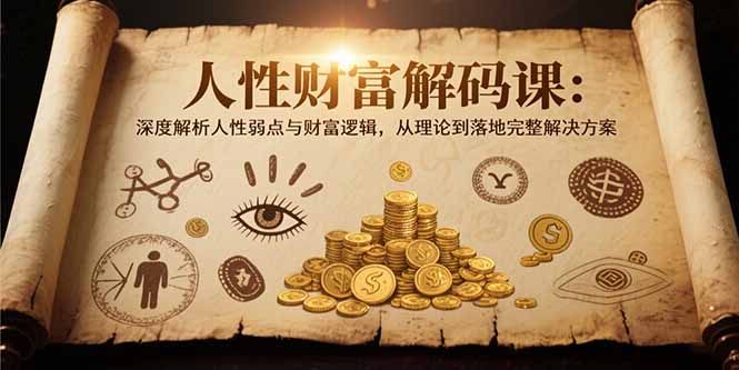人性财富解码课6.0：深度解析人性弱点与财富逻辑，理论到落地完整解决方案-皮皮网创