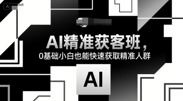 AI精准获客班，0基础小白也能快速获取精准人群-皮皮网创