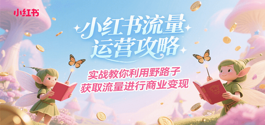 小红书流量运营攻略，实战教你利用野路子获取流量进行商业变现-皮皮网创
