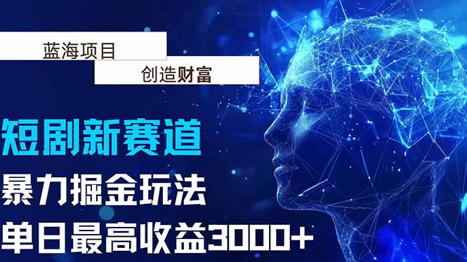 抖音新赛道，暴力掘金玩法，单日收益最高3000+-皮皮网创