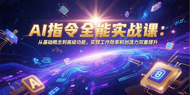 AI指令全能实战课：从基础概念到高级功能，实现工作效率和创造力双重提升-皮皮网创