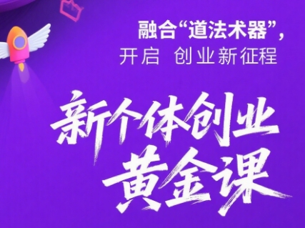 新个体创业黄金课：道法术器四维抢占2025红利-皮皮网创