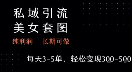 私域卖套图每天3-5单   每单利润99-2张+-皮皮网创