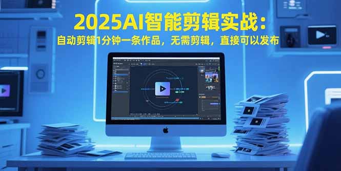 2025AI智能剪辑实战：自动剪辑1分钟一条作品，无需剪辑，直接可以发布-皮皮网创