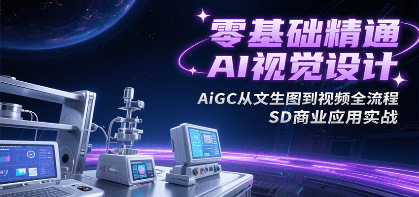 零基础精通AI视觉设计，AiGC从文生图到视频全流程，SD商业应用实战-皮皮网创