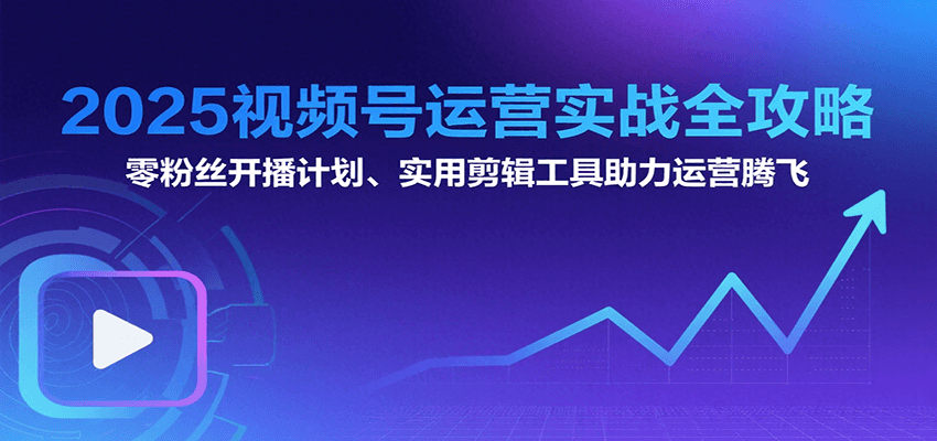 2025视频号运营实战全攻略：零粉丝开播计划、起号到到变现思维逻辑方法-皮皮网创