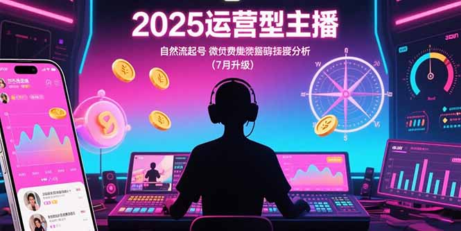 2025运营型主播：自然流起号，微付费投放技巧，罗盘数据深度解析(7月更新-皮皮网创