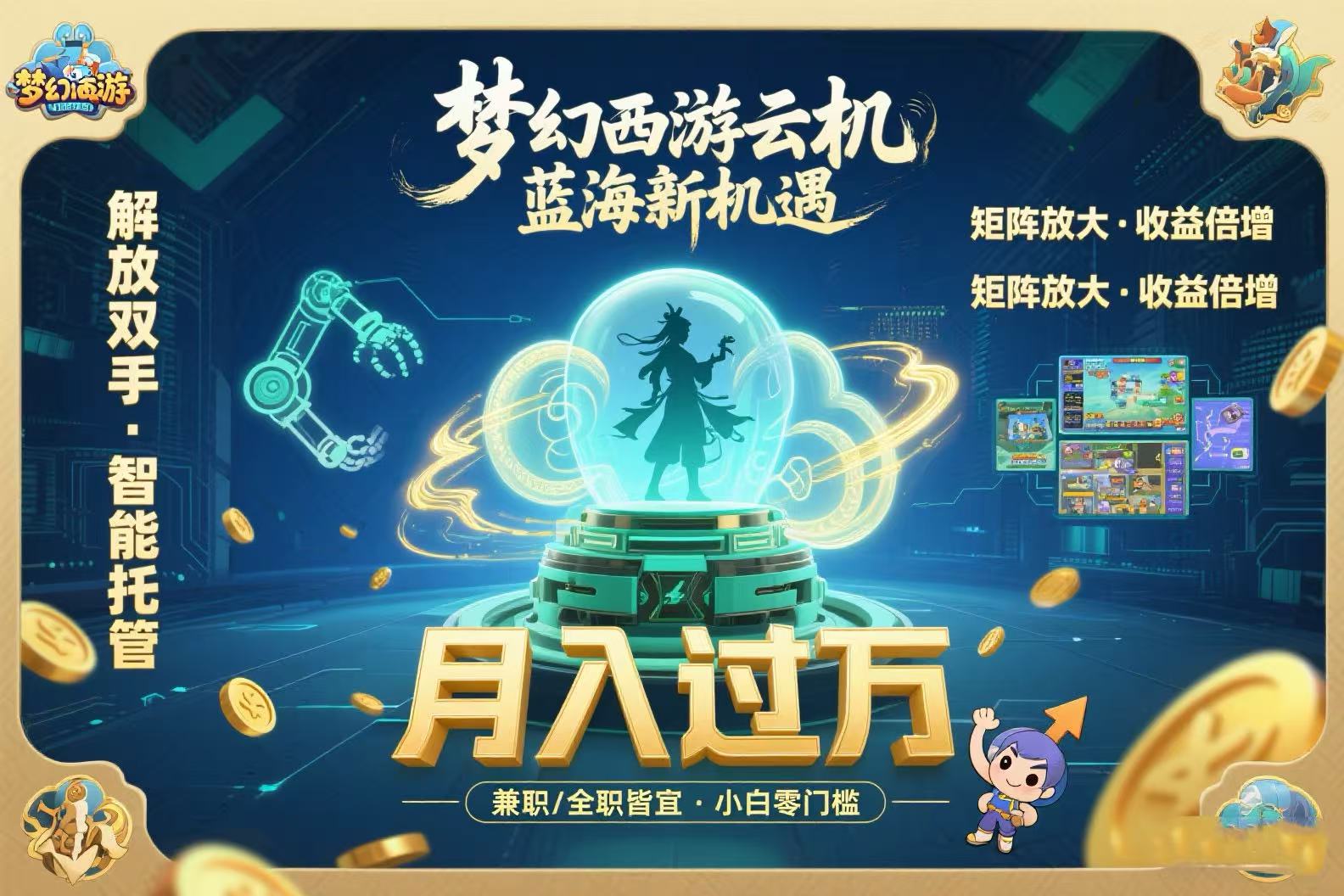 梦幻西游云机最新蓝海玩法  解放双手可矩阵放大 轻松月入过万 小白也可…-皮皮网创