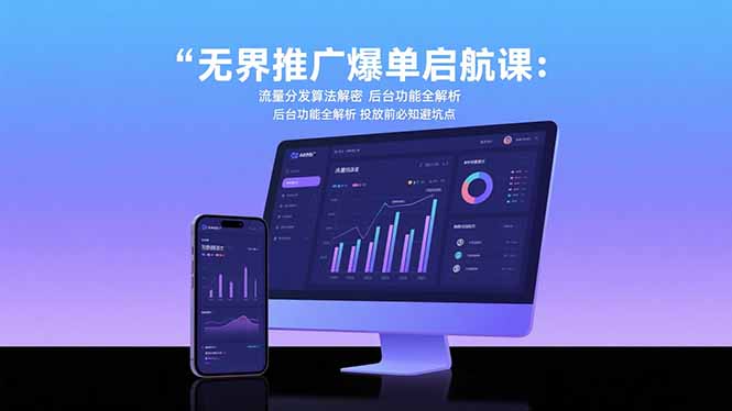 无界推广爆单启航课：流量分发算法解密 后台功能全解析 投放前必知避坑点-皮皮网创
