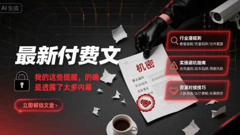 最新付费文：我的这些提醒，的确是透露了太多内幕-皮皮网创