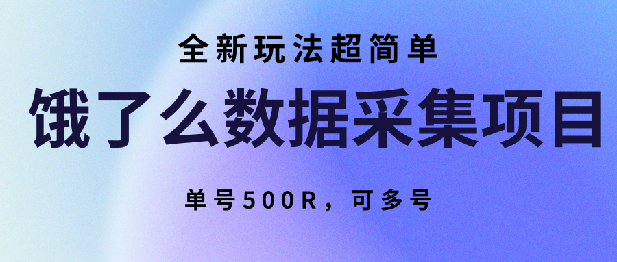饿了么数据采集项目，全新玩法超简单，单号500R，可多号-皮皮网创