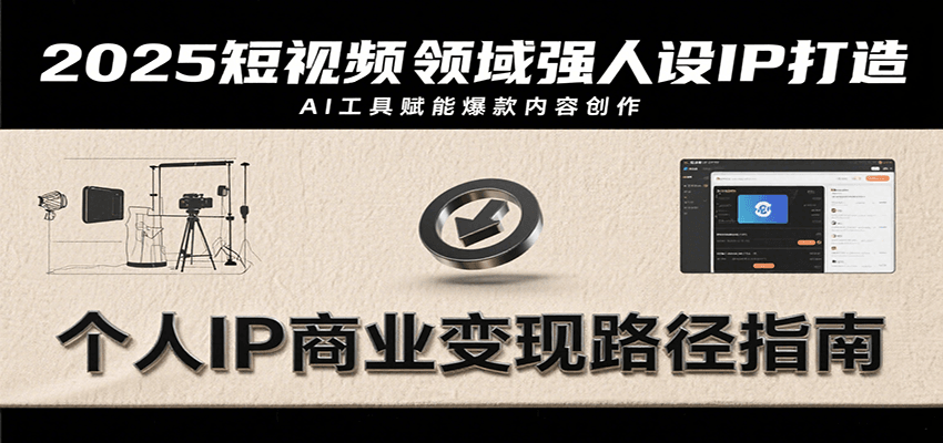 2025短视频领域强人设IP打造，结合爆款案例与AI工具应用，从个人出镜到商业成交转化-皮皮网创
