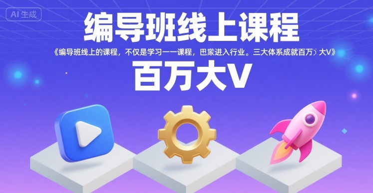 编导班线上课程，不仅是学习一门课程，更是进入一个行业，三大体系成就百万大V-皮皮网创