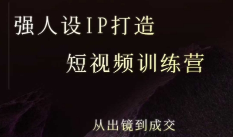 强人设ip打造课，8月​最新5天短视频ip训练营，从出镜到成交-皮皮网创
