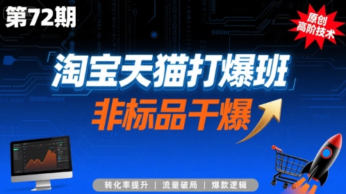 淘宝天猫打爆班原创高阶技术第72期，非标品干爆-皮皮网创
