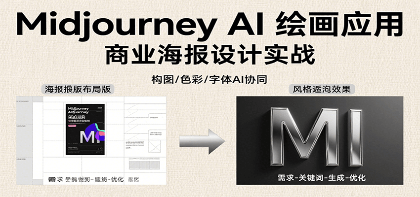 Midjourney AI绘画应用，关键词指令解析、漫画头像制作、海报设计、3D人物生成等-皮皮网创