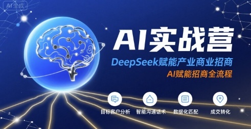 AI实战营：DeepSeek赋能产业商业招商，AI赋能招商全流程-皮皮网创