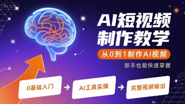 AI短视频制作教学，从0到1制作AI视频-皮皮网创