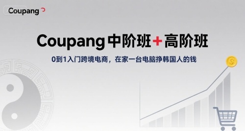 Coupang中阶班+高阶班，0到1入门跨境电商，在家一台电脑挣韩国人的钱-皮皮网创