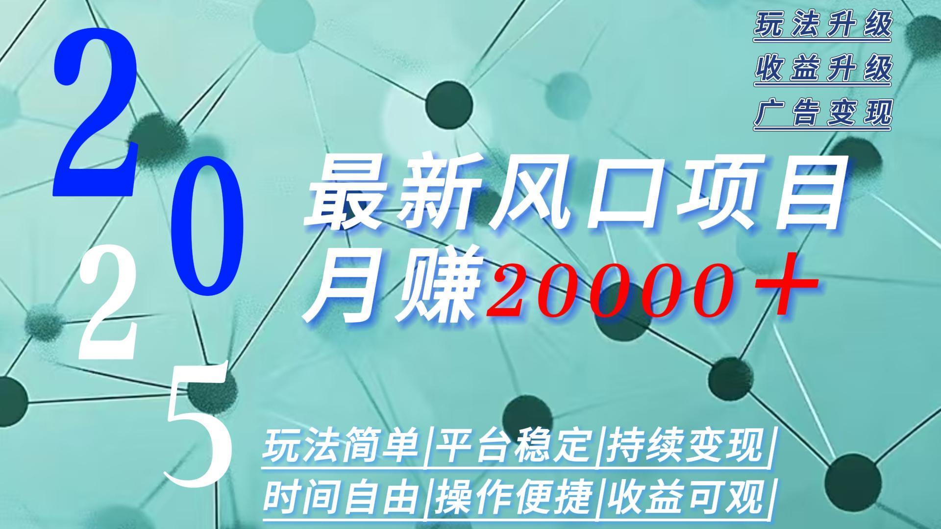 2025广告赛道新风口-月赚2W＋玩法简单，时间自由-皮皮网创