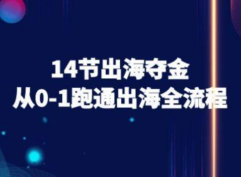 14节出海夺金从0-1跑通出海全流程-跨境电商教程-皮皮网创