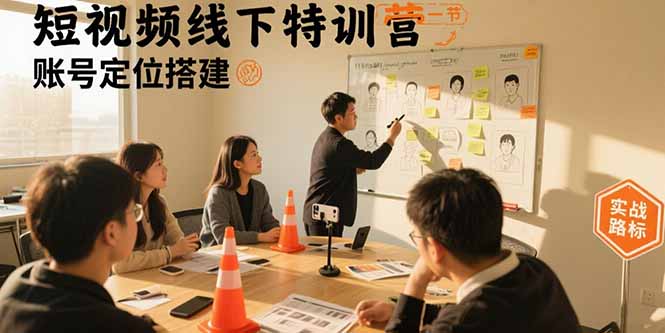 短视频线下特训营：账号定位搭建/口播号拍摄剪辑/直播间流量入口/变现实战-皮皮网创