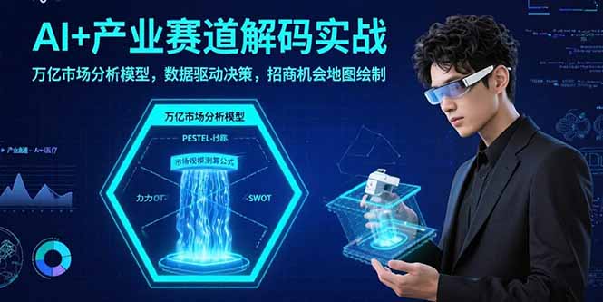 AI+产业赛道解码实战：万亿市场分析模型，数据驱动决策，招商机会地图绘制-皮皮网创