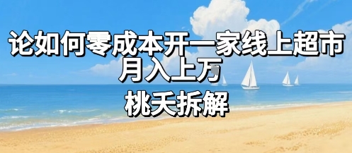 论如何零成本开一家线上超市，月入上W-皮皮网创