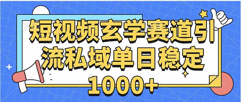 玄学赛道引流私域变现单日稳定1000+教程-皮皮网创
