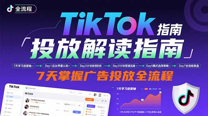 TikTok投放解读指南：后台操作/计划建立/模式选择，7天掌握广告投放全流程-皮皮网创