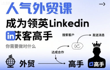 人气外贸课-成为领英Linkedin获客高手，你需要做对什么-皮皮网创