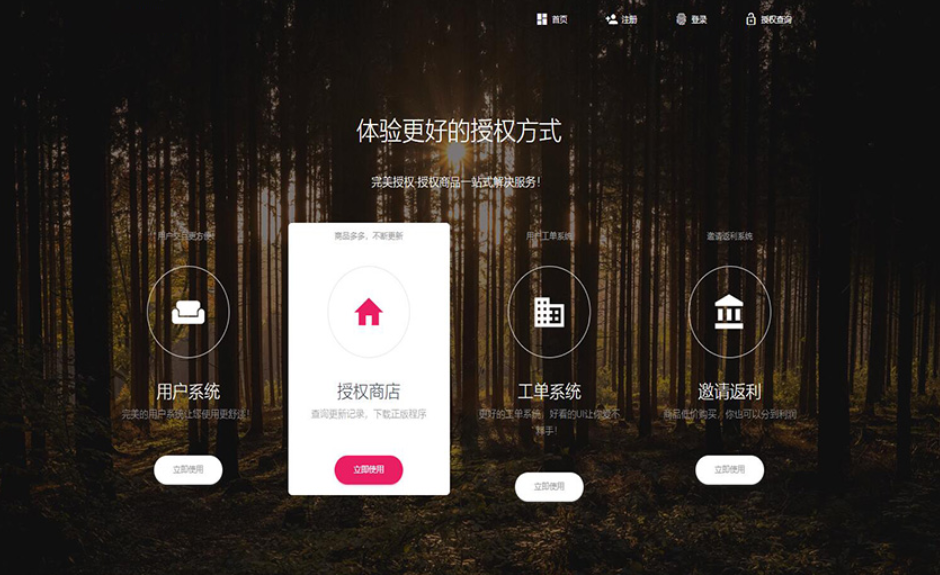 PHP域名授权系统网站 精美UI支付系统团队合作代理返利发卡系统 授权授权管理工单系统-皮皮网创
