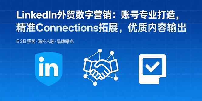 LinkedIn外贸数字营销：账号专业打造，精准Connections拓展，优质内容输出-皮皮网创