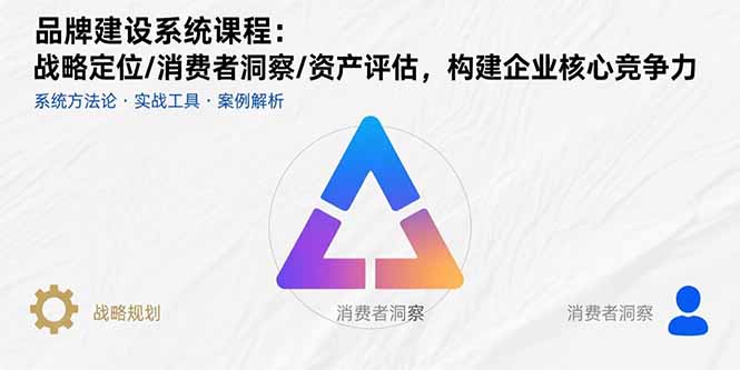 品牌建设系统课程：战略定位/消费者洞察/资产评估，构建企业核心竞争力-皮皮网创