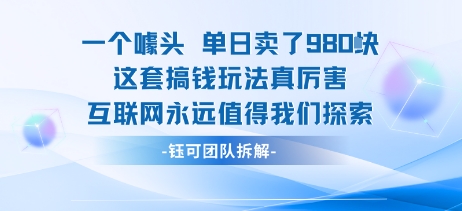 一个噱头单日卖了980米 这套搞钱玩法真厉害 互联网永远值得我们探索-皮皮网创