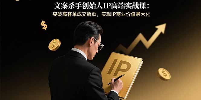 文案杀手创始人IP高端实战课：突破高客单成交瓶颈，实现IP商业价值最大化-皮皮网创