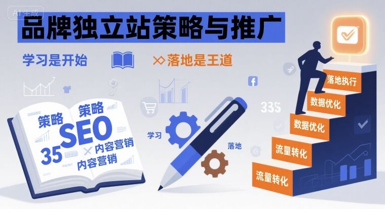 品牌独立站策略与推广，学习是开始，落地是王道-皮皮网创