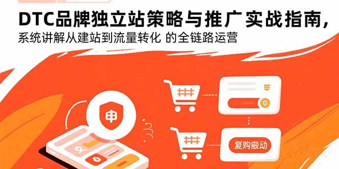 DTC品牌独立站策略与推广实战指南，系统讲解从建站到流量转化的全链路运营-皮皮网创