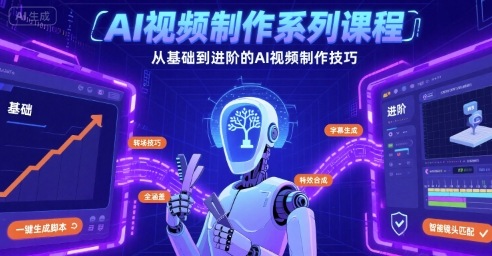 AI视频制作系列课程，从基础到进阶的AI视频制作技巧全涵盖-皮皮网创