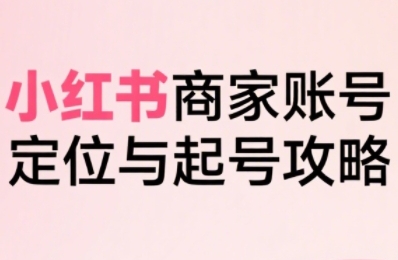 小红书电商全链路实战从定位到爆单，系统拆解小红书商家起号全流程(更新)-皮皮网创