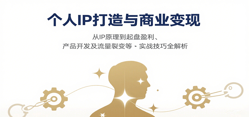 个人IP打造与商业变现，从IP原理到起盘盈利、产品开发及流量裂变等实战技巧全解析-皮皮网创
