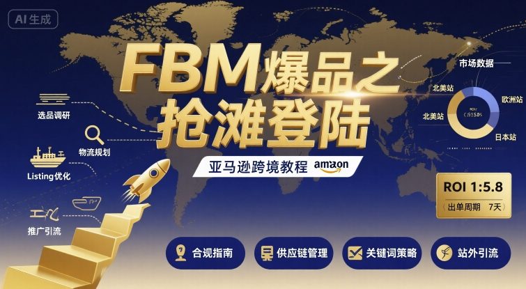 FBM爆品之抢滩登陆-亚马逊跨境教程-皮皮网创